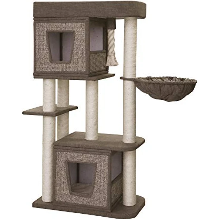 Nobby Kratzbaum "ZATI" braun Leinenoptik