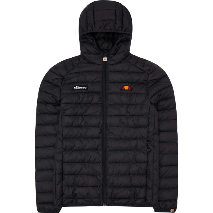 Ellesse Steppjacke Lombardy (1-St), Arbeitsjacke aus 100% Mikro-Polyester, Steppeinsätze, verdeckte Taschen und Kapuze, gesticktes Semi-Palla und Logo, Reißverschluss mit Semi-Palla, blau