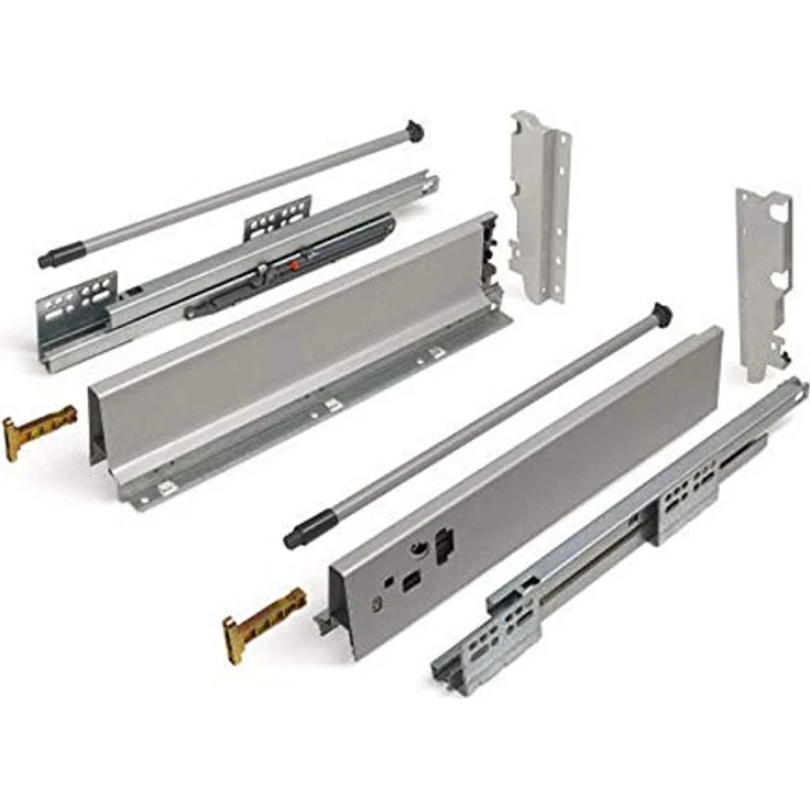 SOTECH Modern Box Schubladensystem, Zargenhöhe 199 mm, Nennlänge 500 mm, Soft Close, Grau – Bild 1