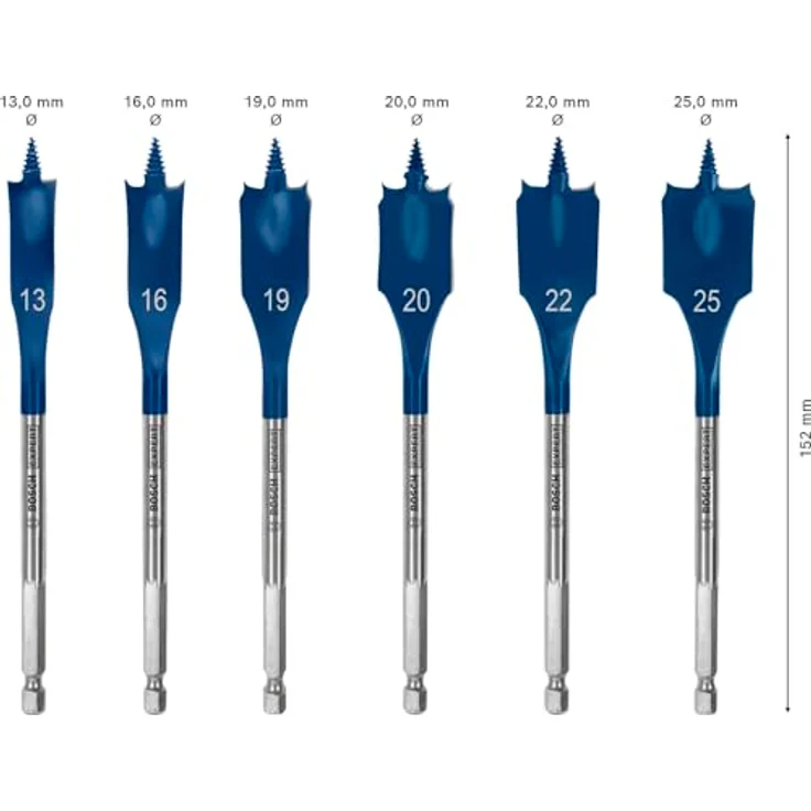 Bosch EXPERT Self Cut Speed Flachfräsbohrer-Set, 6-teilig, für Weichholz und Spanplatte, Ø 13-25 mm, schnell und präzise – Bild 3
