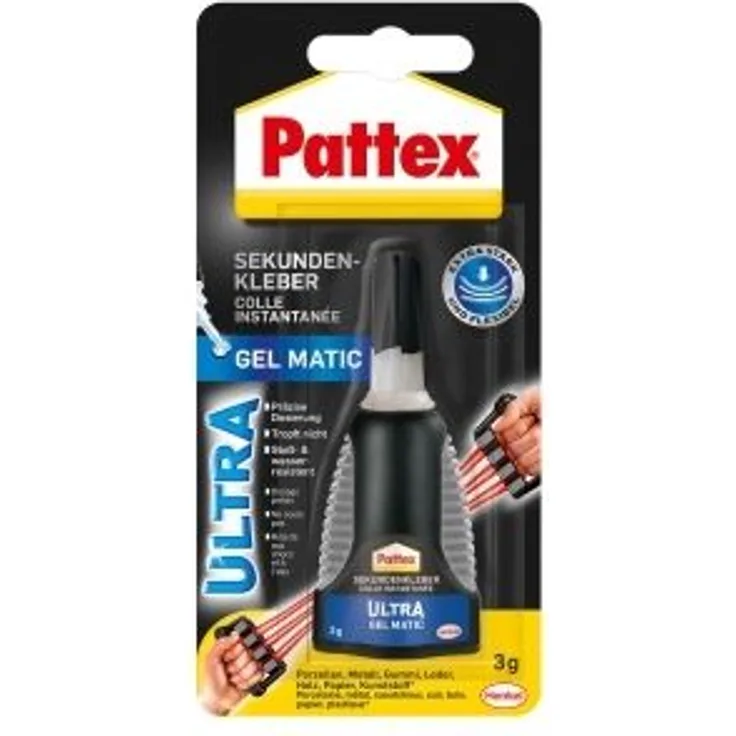 Pattex Sekundenkleber Ultra Gel Matic lösungsmittelfrei 3g - Preisvergleich