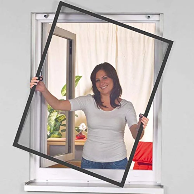 easy life Insektenschutz Fenster greenLINE 100 x 120 cm in Anthrazit Fliegengitter mit ALU Rahmen – Bild 3
