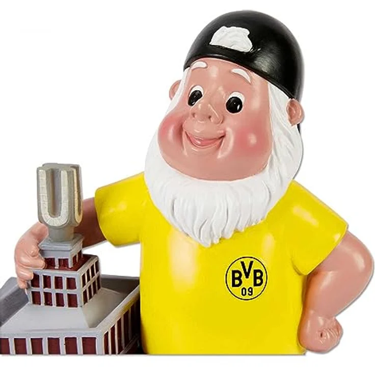 Borussia Dortmund BVB Gartenzwerg U-Turm mit LED - Inkl. Batterien 3 x LR41-22 x 9,5 x 24,3cm, Plyresin, Kunststoff, Metall, Mehrfarbig – Bild 3