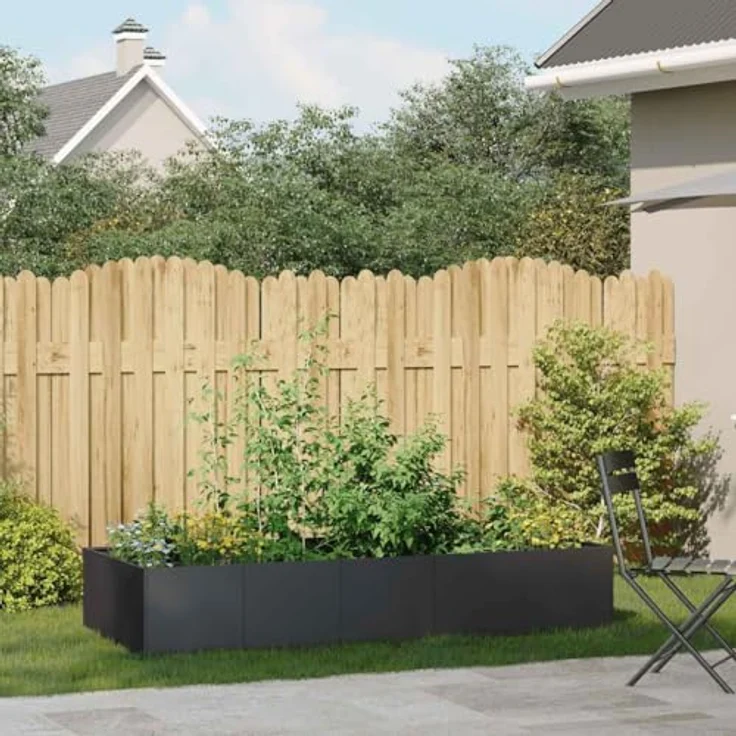 vidaXL Pflanzgefäß Olivgrün 200x80x40 cm Stahl, Garten-Garten-Pflanzkübel mit viel Platz und erhöhter Stabilität – Bild 3