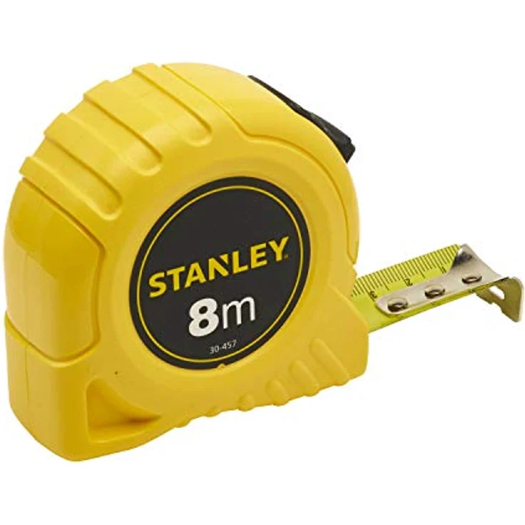 Stanley Bandmass (8 m, extra-starkes gebogenes Band, Polymer-Schutzschicht, Endhaken dreifach vernietet) 0-30-457 – Bild 3