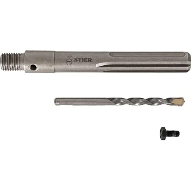 STIER Aufnahmeschaft SDS-Max M16 160 mm inkl. Zentrierbohrer für Hohlbohrkronen.