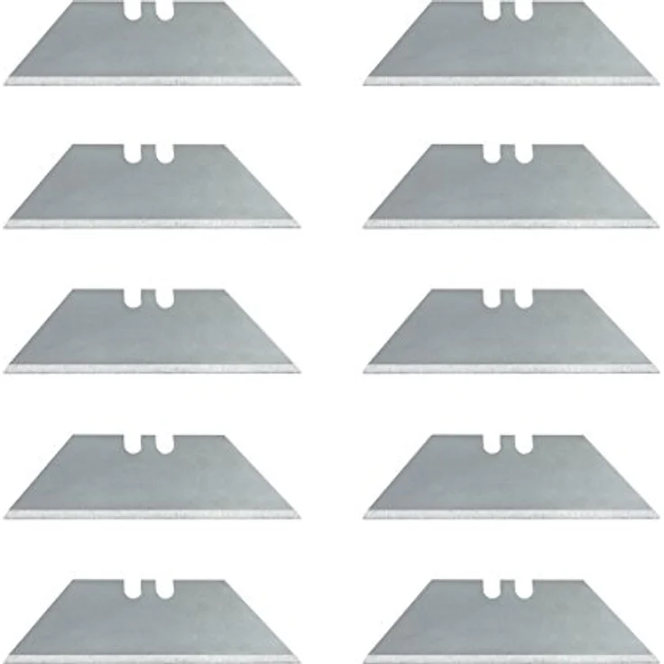 Wedo 7881 Cutter Ersatzklingen Trapez (für Safety Cutter und Werkzeug - Klappmesser, aus SK5-Carbonstahl, 61x19mm) 10 Stück, silber – Bild 2