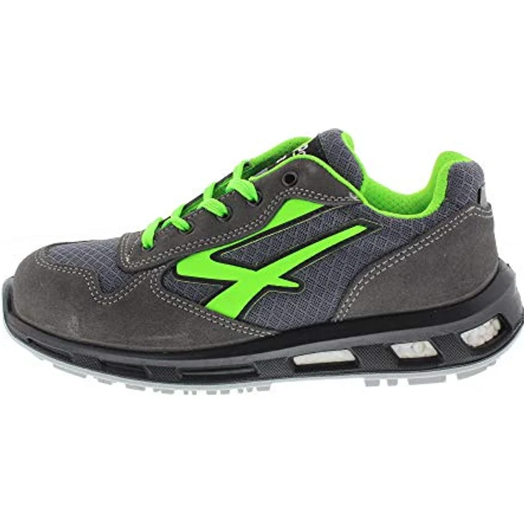 "U-Power POINT ESD S1P SRC Arbeitsschuh - Sicherheitshalbschuh aus Veloursleder, atmungsaktiv, gelochte Aluminiumkappe, durchtrittsichere Zwischensohle, rutschhemmende PU/PU Sohle mit Infinergy® Einsatz, blau" – Bild 4