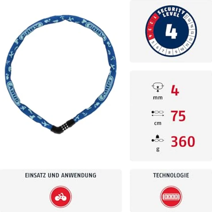 Abus Steel-O-Chain 4804C-75 Kettenschloss Abus – Bild 4