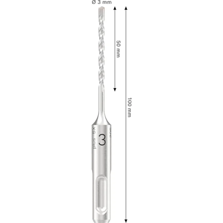 Bosch PRO SDS plus-5X Hammerbohrer für Stahlbeton und Beton, Ø 3,00 mm, langlebig und effizient, Zubehör für Bohrhammer – Bild 3
