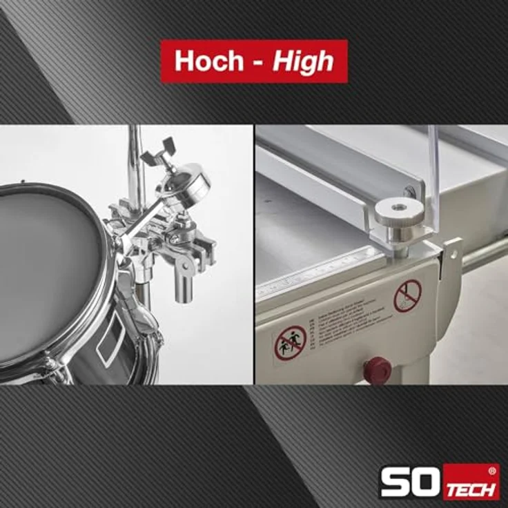 SO-TECH Rändelmutter Edelstahl V2A (SS304) M10 hohe Form DIN 466, 10er Set mit gerändelten Seitenflächen für bessere Griffigkeit – Bild 5