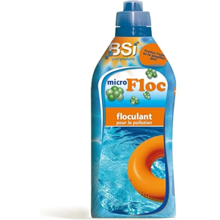BSi poolreiniger Micro floc 1 Liter blau-orange