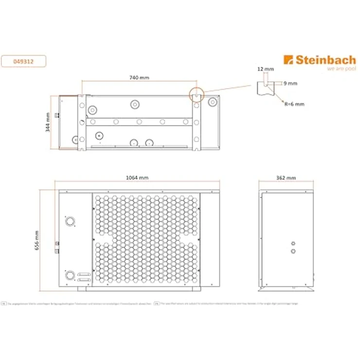 Steinbach Wärmepumpe "Silent 7" grau für Pools bis 30.000 l, 7 kW Heizleistung, Inverter-Technologie, leiser Betrieb – Bild 8