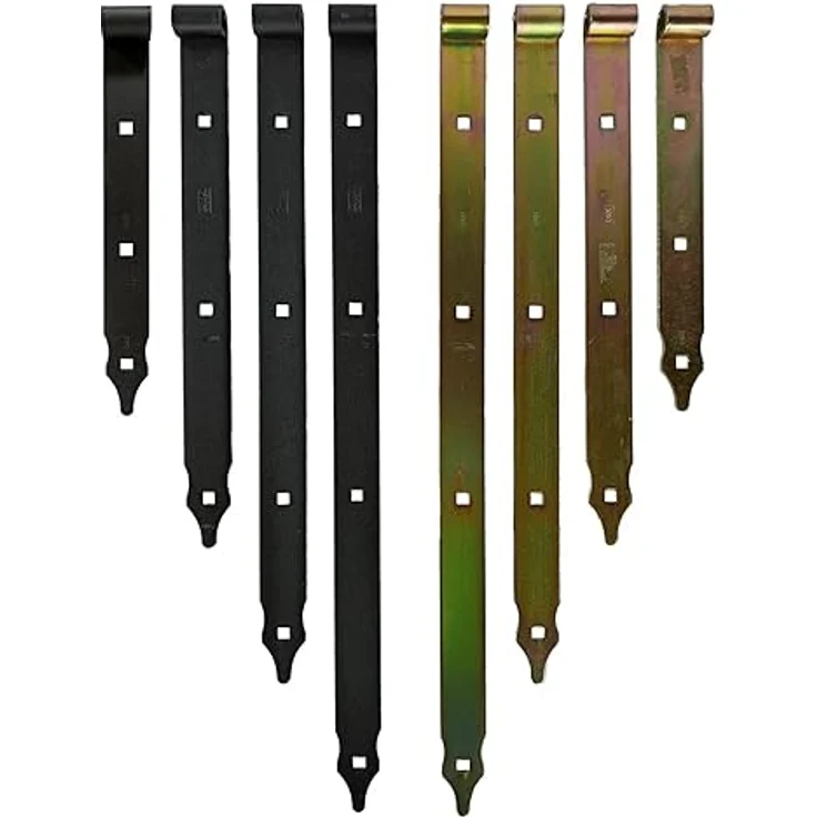 BooGardi Ladenband mit Kloben, feuerverzinkter Stahl, schwarz, 300 mm / 400 mm / 500 mm / 600 mm, rostfrei, abgerundete Spitze – Bild 4