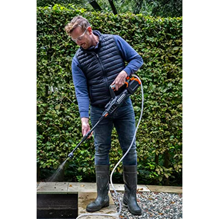 Yard Force 20V AquaJet-2 Akku-Hochdruckreiniger LW C04 mit 5-in-1 Verstellbarer Düse, Max. 45 Bar, 360 L/H Elektrischer tragbarer Hochdruckreiniger mit Zubehör, inkl. 20V / 4.0 Ah Lithium-Ionen-Akku – Bild 3