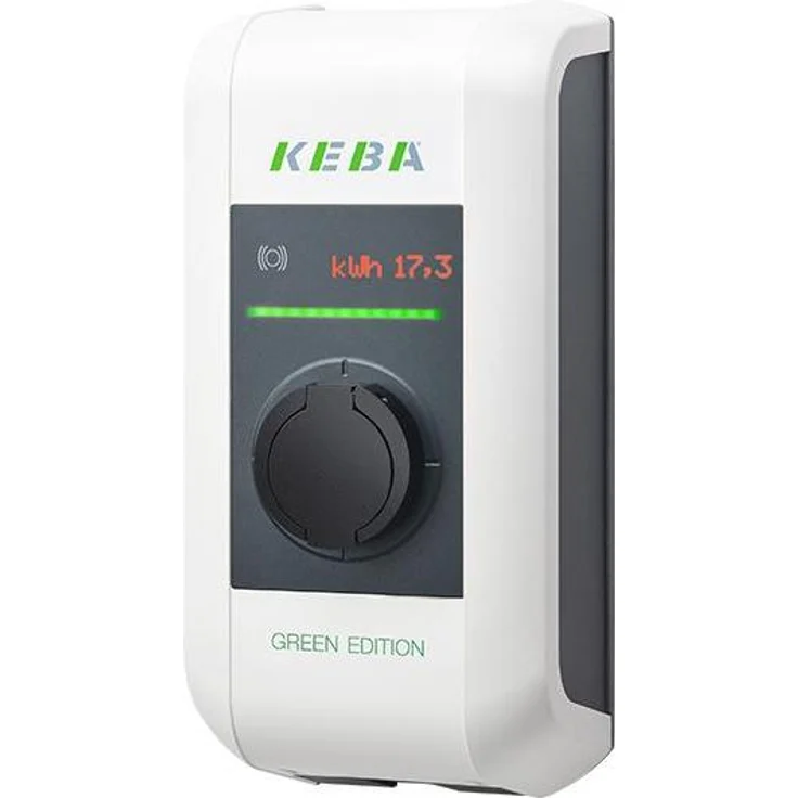 Keba KeContact P30, Elektroauto Ladestation Wallbox (Typ 2, 22 kW) mit Schutzart IP54, für Innen- und Außenbereich