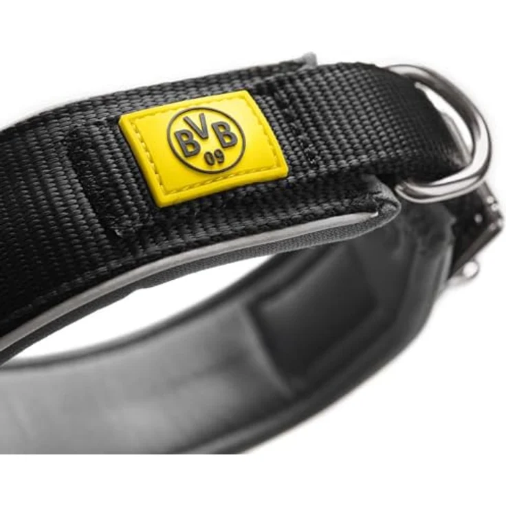HUNTER NEOPREN REFLECT BVB Hundehalsband, reflektierend und gepolstert, 55 cm, schwarz/gelb – Bild 3