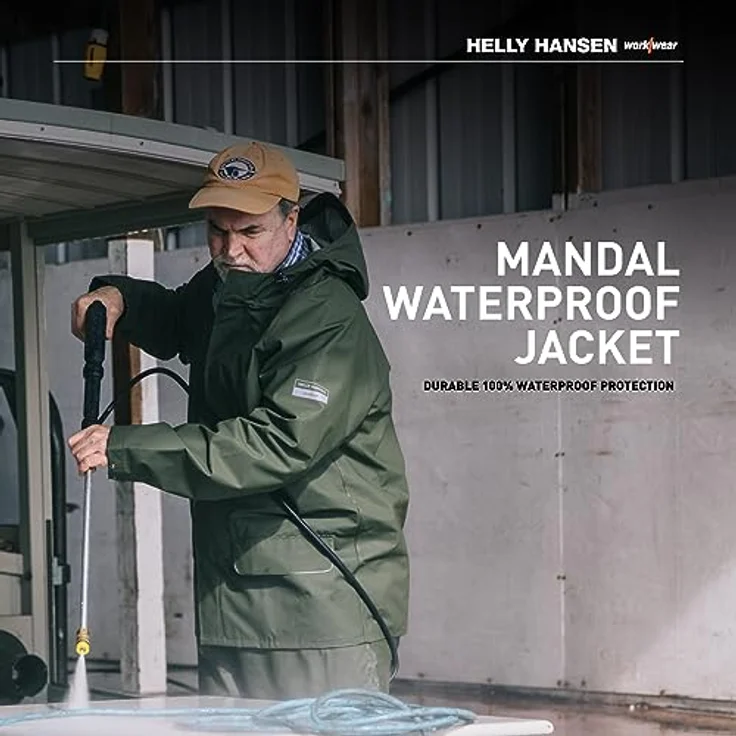 Helly Hansen Workwear Unisex 70129 Helly Hansen Workwear, Grün, S EU - Zertifizierte Regenschutz-Arbeitsjacke – Bild 2