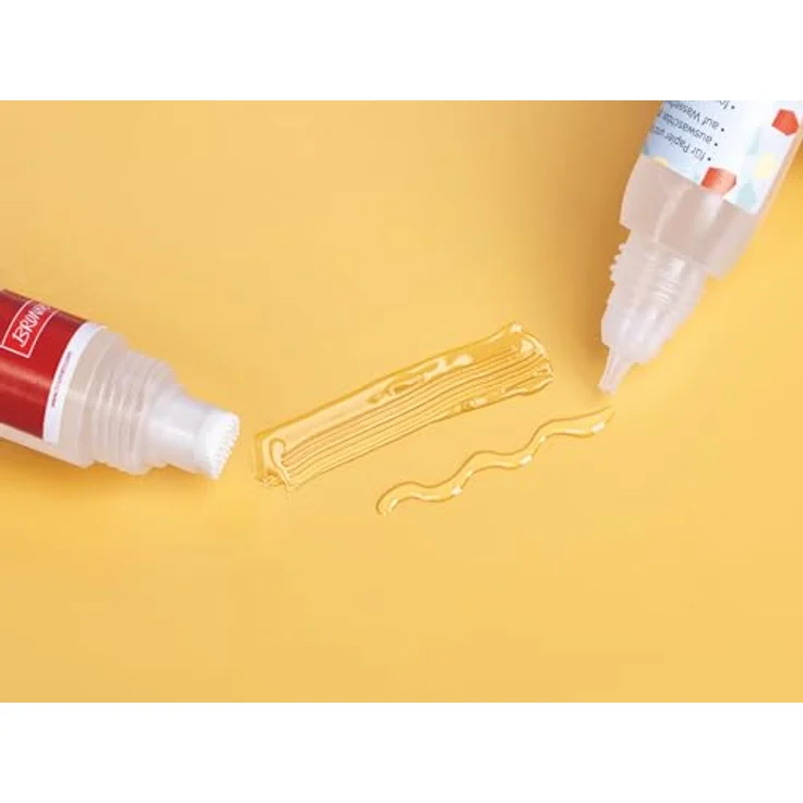 BRUNNEN Bastelkleber 30,0 ml, transparent, mit zwei Spitzen für präzises Kleben – Bild 6
