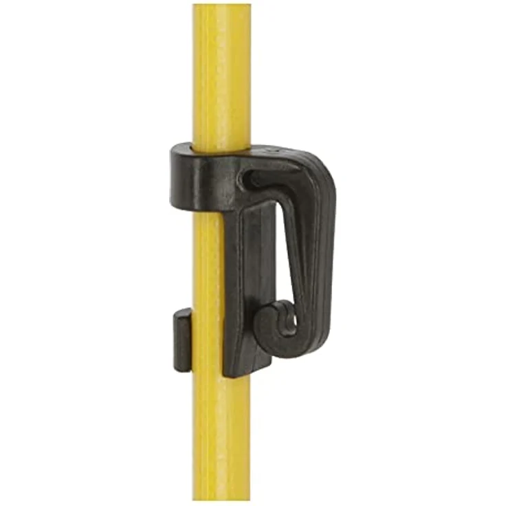 Kerbl Oval-Fiberglaspfahl, Zaunpfosten 10 Stk. 110 cm, gelb/schwarz, geeignet für Rinder-, Pferde- und Schafhaltung, inkl. Kopfisolator – Bild 2