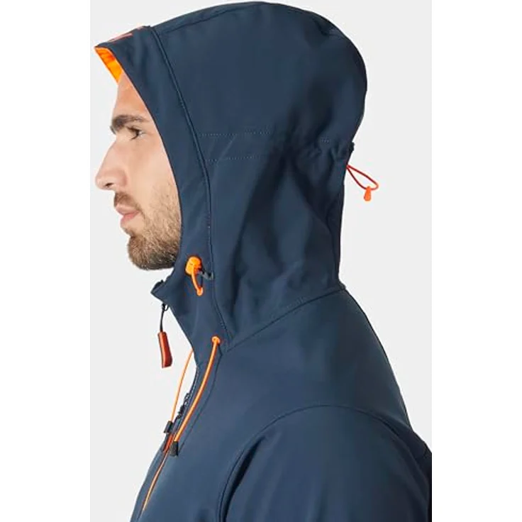 Helly Hansen Softshelljacke CHELSEA EVO HOODED SOFTSHELL 74140, Wasserdicht und mit 4-Wege-Stretch, Marineblau – Bild 5