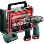 Metabo Akku-Schlagbohrschrauber PowerMaxx SB Basic, 12 V, Set Mobile Werkstatt 2 x 2 Ah Li-Ion im Kunststoffkoffer - Preisvergleich