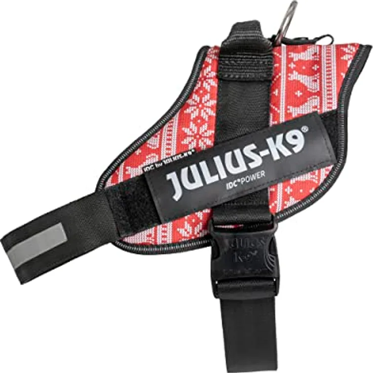 JULIUS K-9 IDC Powergeschirr, Größe: 2XL/3, Xmas Sweater - Limited Edition, mit austauschbaren Klettaufschriften und reflektierenden Elementen