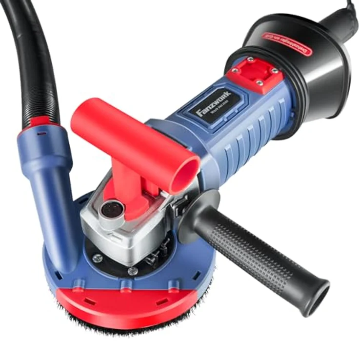 FANZTOOL Multischleifer Betonschleifer Winkelschleifer Sanierungsfräse 1400W Set mit Absaughaube und Schleifteller und Metallbürste und Sandpapier, mit Drehzahlregelung – Bild 3