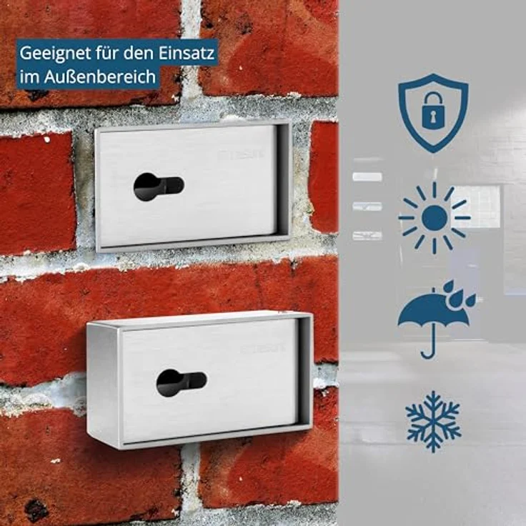 Masunt, Briefkasten, Schl??sseldepot M3 - vorgerichtet f??r PHZ - V4A – Bild 4