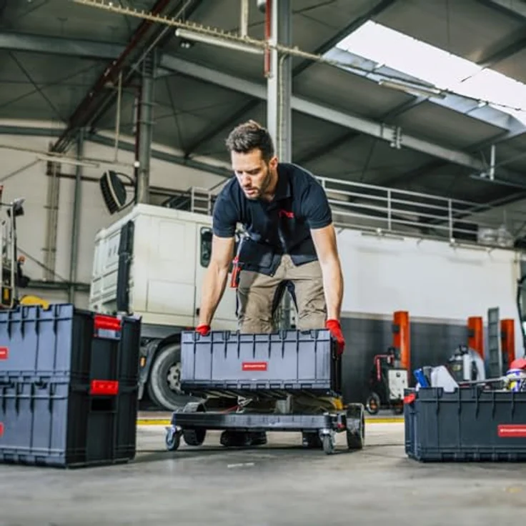 Tool Brothers RHINO XXL Werkzeug Box ECO Custom, stapelbar mit herausnehmbaren Trennwänden, 35 l, 576 x 359 x 237 mm – Bild 2
