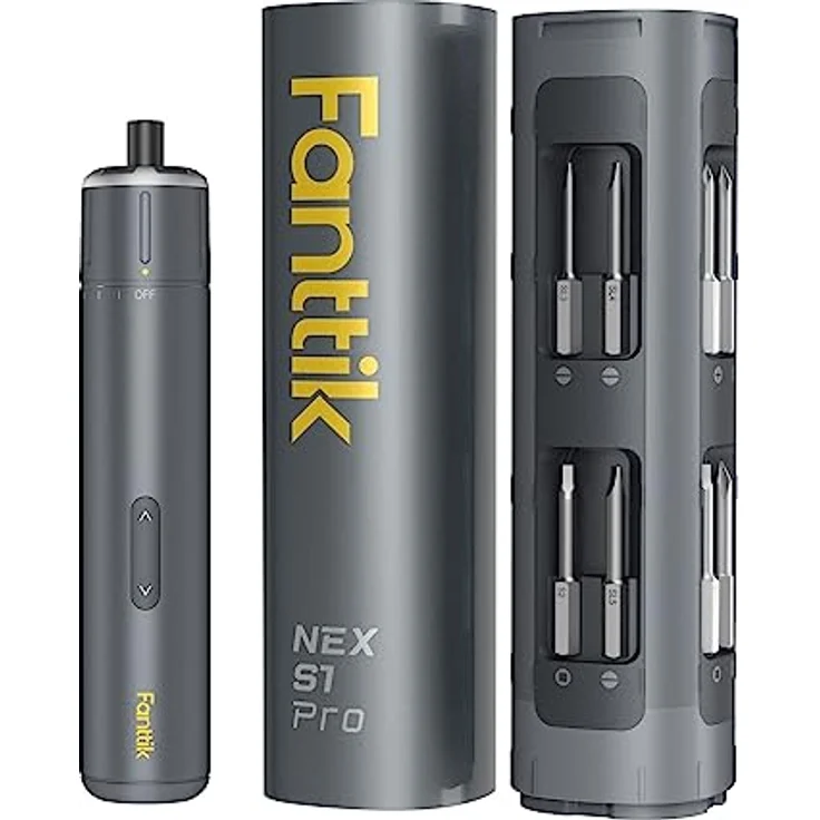 Fanttik S1 Pro 3.7V Magnetische Electric Screwdriver Set, Leistungsstark mit 16 Bits und 3 Drehmomentstufen bis zu 6 Nm, 2000-mAh-Akku, Ideal für Möbel/Computerreparatur – Bild 1