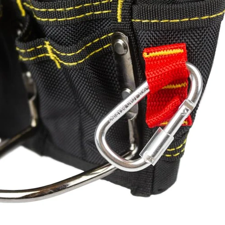 CAT Werkzeugtasche 980568I, unbestückt mit 5 Außentaschen, Hammerschlaufe und elastischen Innenfächern, schwarz – Bild 5