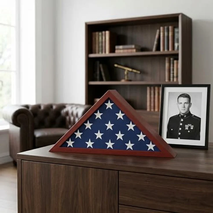 Amerikanische Flagge aus Mahagoni, für eine gefaltete Flagge von 1,5 x 24 m – Bild 6