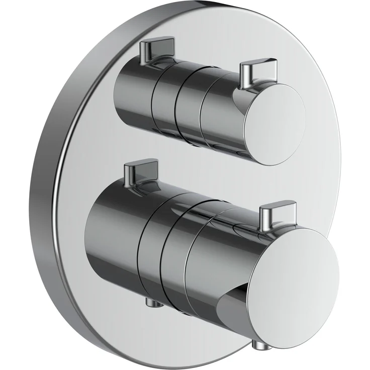 Laufen Meda Badarmatur, Mitigeur de bain à 2 poignées mit Thermostat, Wandmontage, chromfarben, Sicherheitsblock bei 38 °C, Durchflussmenge 20,3 l/min