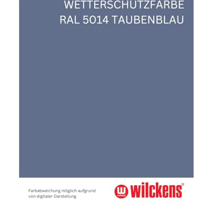 Wilckens Wetterschutzfarbe, RAL 5014, Taubenblau 2,5l Innen & Außenbereich – Bild 2