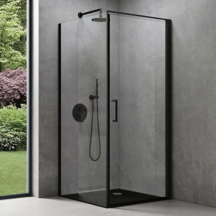 doporro Eckdusche Duschkabine Ravenna36-Plus ESG-Sicherheitsglas Nano-Beschichtung, 75x75 cm, Einscheibensicherheitsglas – Bild 2