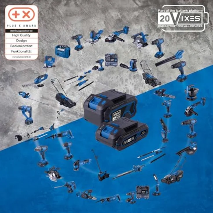 Scheppach IXES 20V Akku-Rasenmäher BC-MP430-X, 43 cm Schnittbreite, 2 Akkus 4 Ah, bürstenloser Motor, Mulcheinsatz – Bild 2