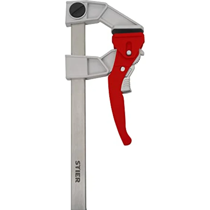 STIER Hebelzwingen 2000N | 20 cm Länge | Klemmfläche 5x22mm | Klemmzwinge | Tischzwinge | Einhandzwinge | Hohe Spannkraft 200 kg – Bild 1