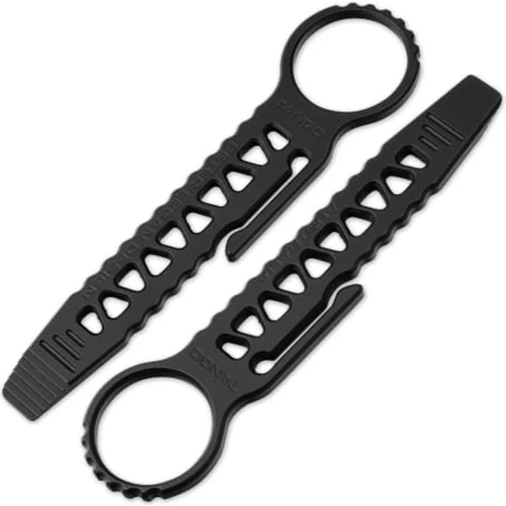 BÖKER PLUS® Tango Bar Mini, EDC Hebel-Werkzeug aus D2 Stahl mit Clip, Multi-Purpose Keychain mit Schraubendreher und Flaschenöffner, schwarz