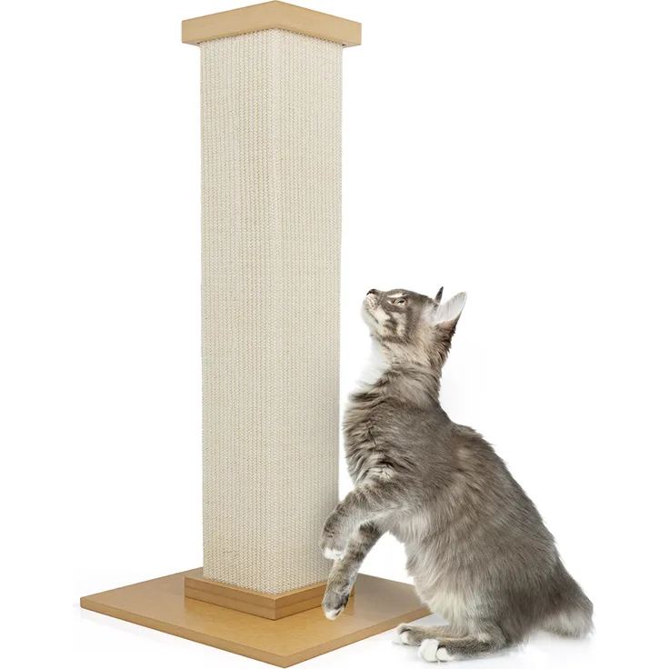 CanadianCat Company Kratzstamm Kenny · Kratzsäule beige Ø14 cm 40 x 40 x 84 cm - Robust und platzsparend