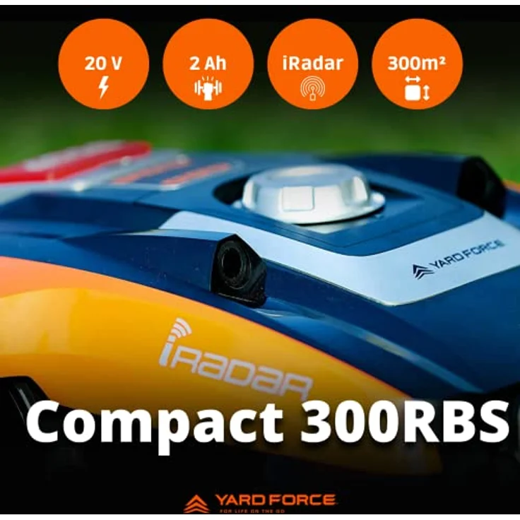 Yard Force Mähroboter Compact 300RBS, bis 300 m² Rasenfläche, 16 cm Schnittbreite, 20 - 55 cm Schnitthöhe – Bild 5