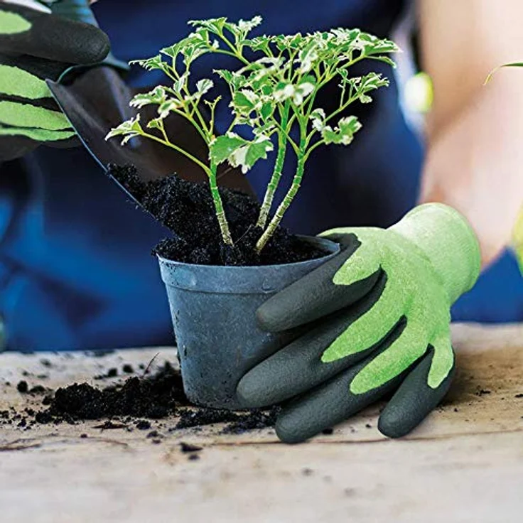 Spontex Smart Garden Gartenhandschuhe, Touchscreen kompatibel, aus recycelten PET-Flaschen, mit Nitrilbeschichtung, Größe L, 1 Paar, Farbe nicht spezifiziert – Bild 2