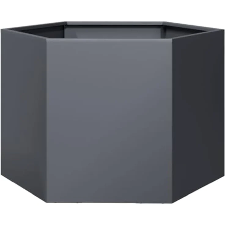 vidaXL Pflanzkübel Anthrazit Sechseckig 69x60x45 Stahl, Witterungsbeständig und mit viel Platz – Bild 1