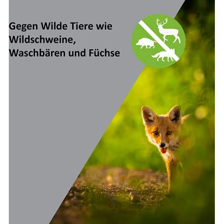 ISOTRONIC Solar Tiervertreiber mit Blaulicht | gegen Wildtiere wie Waschbären, Rehe, Füchse, Wildschweine u.v.m. - 4X effektive Tierabwehr mit blauem LED-Licht – Bild 5