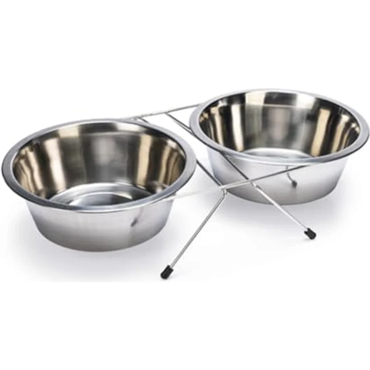 Karlie Duo Diner, Futternapf 1600 ml mit erhöhter Halterung, spülmaschinenfest, ø: 15 - 21 cm – Bild 1