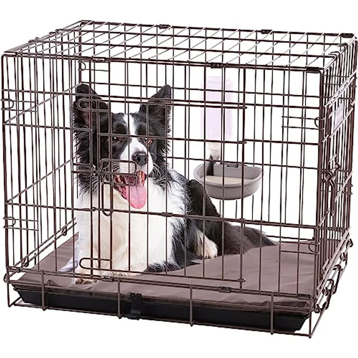 WASSERNAPF MIT Flasche FÜR DRAHTKÄFIG Diza GRAU 480ML – Bild 3