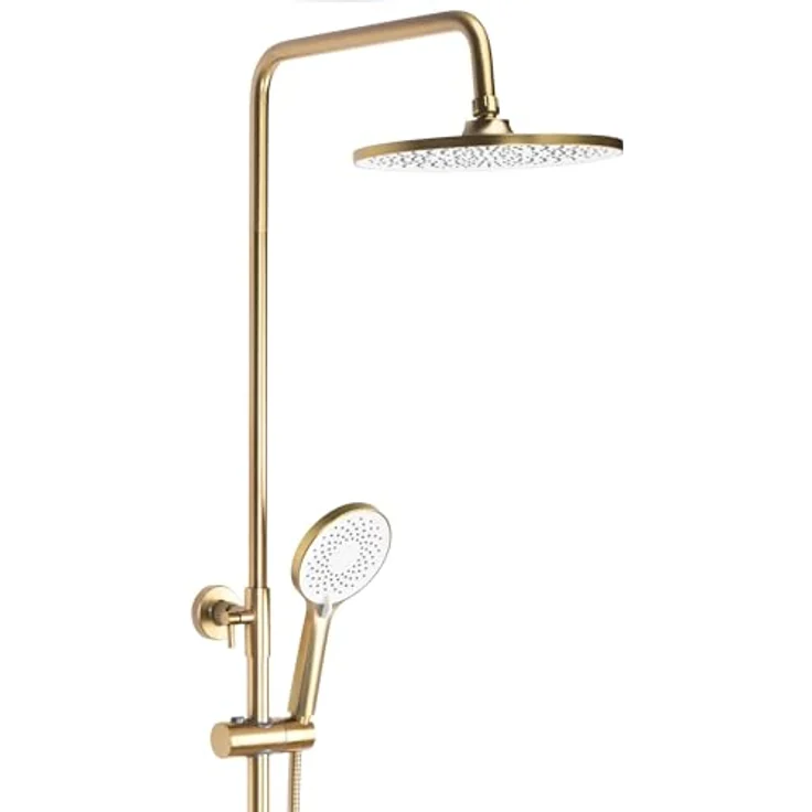 wohnwerk.idee Duschsystem Avalon, Regendusche mit Wannenauslauf, Gold Matt Schwarz Grau Kupfer, modernes Komplettset für stilvolle Badezimmer – Bild 5