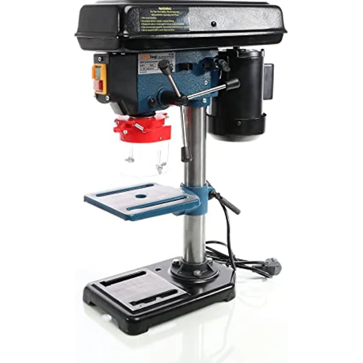 XPOtool Tischbohrmaschine 500 W, Standbohrmaschine mit Laser, 1,5-16 mm Bohrfutter und 500-2500 U/min, Säulenbohrmaschine Ständerbohrmaschine, vielseitige Drehzahlregulierung, innovatives Laserführungssystem – Bild 1