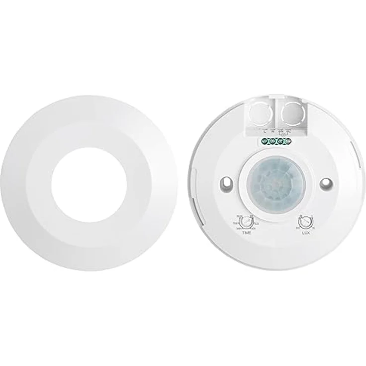 SEBSON® Bewegungsmelder Innen Aufputz - 2er Set - Decken Montage, programmierbar, Infrarot Sensor, Reichweite 6m/ 360°, Bewegungssensor LED geeignet, 3-Draht – Bild 4