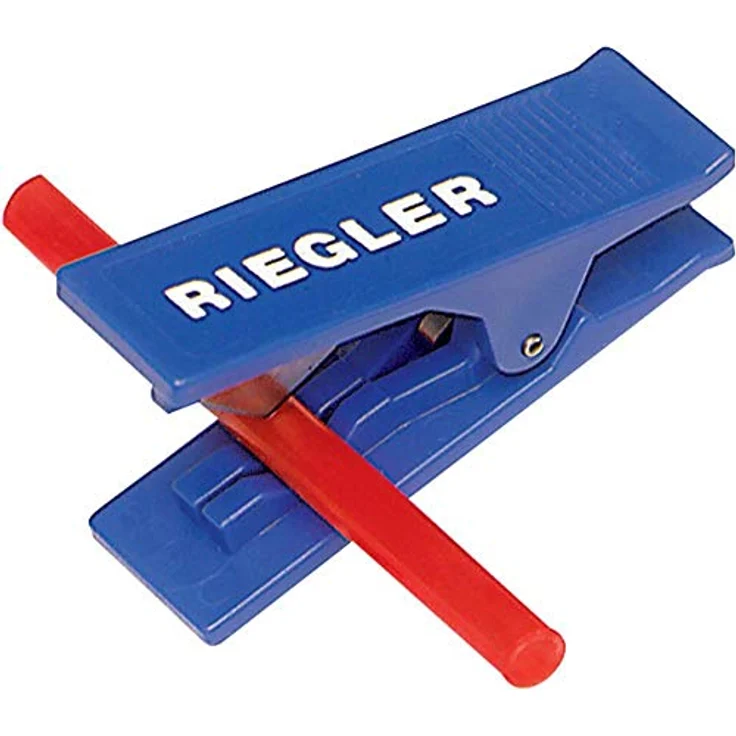 RIEGLER Schlauchabschneider, Kunststoff, bis D14 mm, austauschbare Klingen, handlich – Bild 2